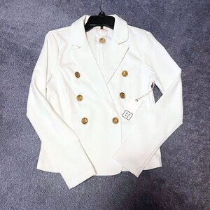 Brand New Light Cream colored Blazer with military buttons size small with tags